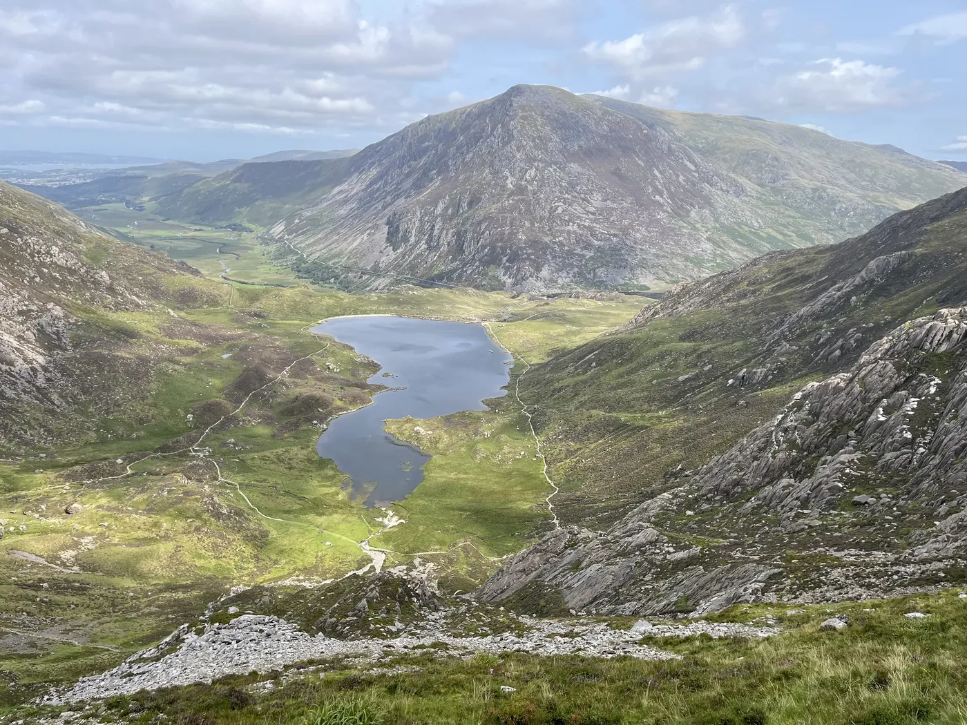 High mountain view above Cwm Idwal